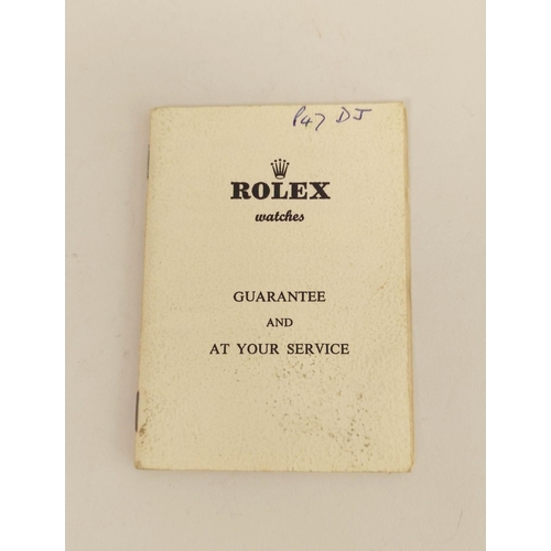 164 - Gent's Rolex precision watch, manual, in 9ct gold case, No. 1,8998, 1962 with Guarantee, 33mm.