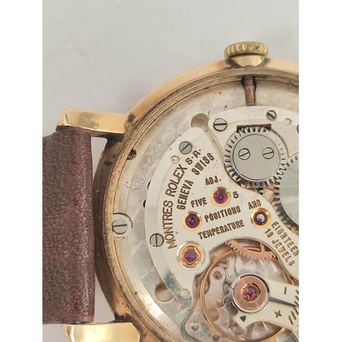 164 - Gent's Rolex precision watch, manual, in 9ct gold case, No. 1,8998, 1962 with Guarantee, 33mm.