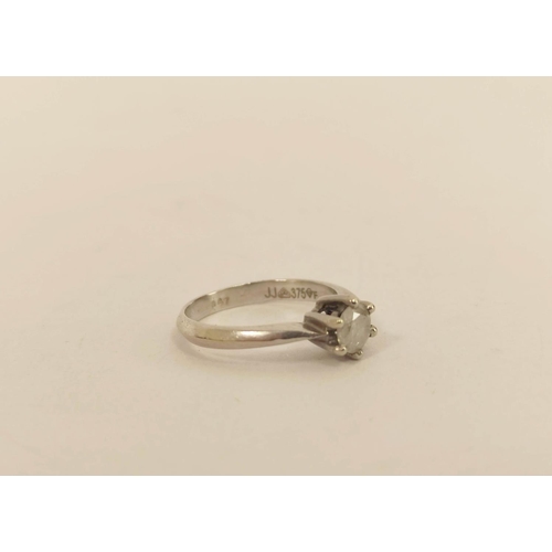 73 - Diamond solitaire ring and three others, all 9ct gold, 9.7g. (4).