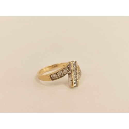 73 - Diamond solitaire ring and three others, all 9ct gold, 9.7g. (4).