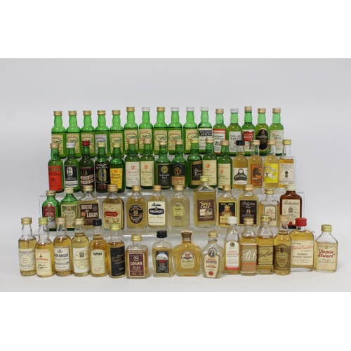 184 - Large collection of approx. one hundred Scotch Whisky miniatures, mainly blended malts, each 5cl.&nb... 