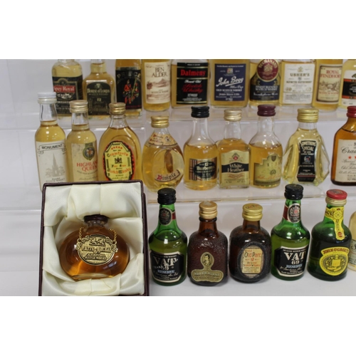 184 - Large collection of approx. one hundred Scotch Whisky miniatures, mainly blended malts, each 5cl.&nb... 