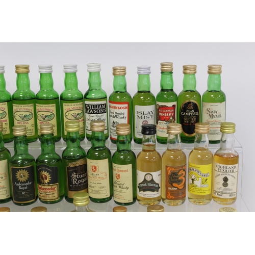 184 - Large collection of approx. one hundred Scotch Whisky miniatures, mainly blended malts, each 5cl.&nb... 