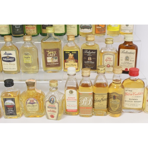 184 - Large collection of approx. one hundred Scotch Whisky miniatures, mainly blended malts, each 5cl.&nb... 