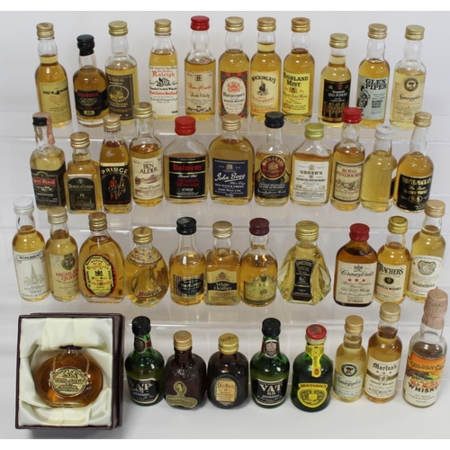 184 - Large collection of approx. one hundred Scotch Whisky miniatures, mainly blended malts, each 5cl.&nb... 