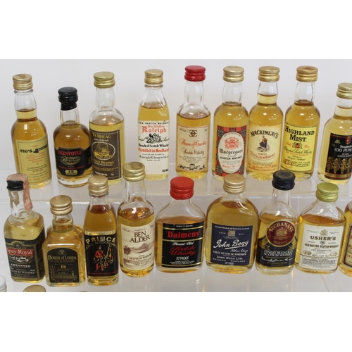 184 - Large collection of approx. one hundred Scotch Whisky miniatures, mainly blended malts, each 5cl.&nb... 