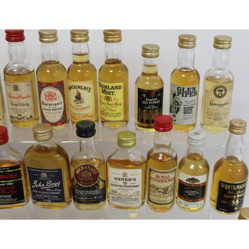 184 - Large collection of approx. one hundred Scotch Whisky miniatures, mainly blended malts, each 5cl.&nb... 