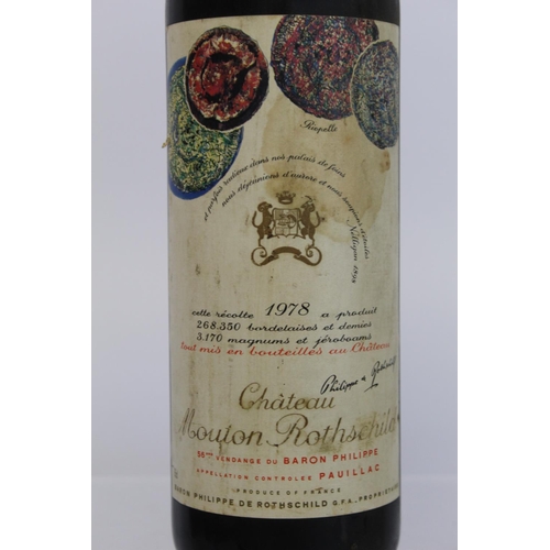 185 - Vintage wine: 1978 Pauillac Chateau Mouton Rothschild Grand Cru Classé, 75cl.