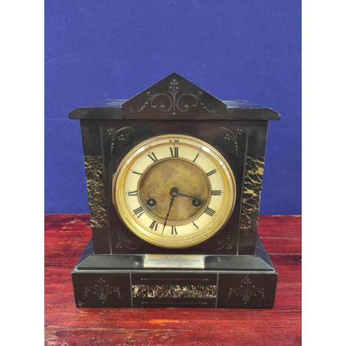 167A - Antique early 20th century striking mantel clock presented to 