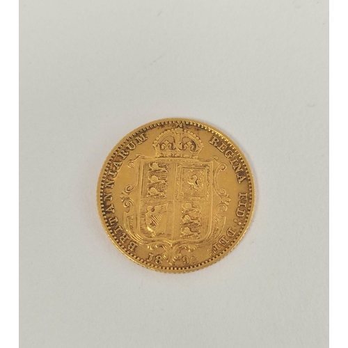 91 - United Kingdom. Victoria 1892 22ct gold half sovereign.