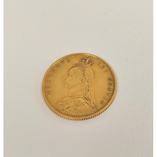 91 - United Kingdom. Victoria 1892 22ct gold half sovereign.