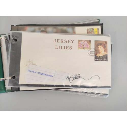 235 - Folder containing a collection of signed first day covers to include Alan Titchmarsh, Rick Stein, De... 