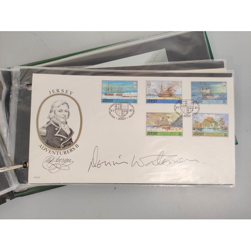 235 - Folder containing a collection of signed first day covers to include Alan Titchmarsh, Rick Stein, De... 