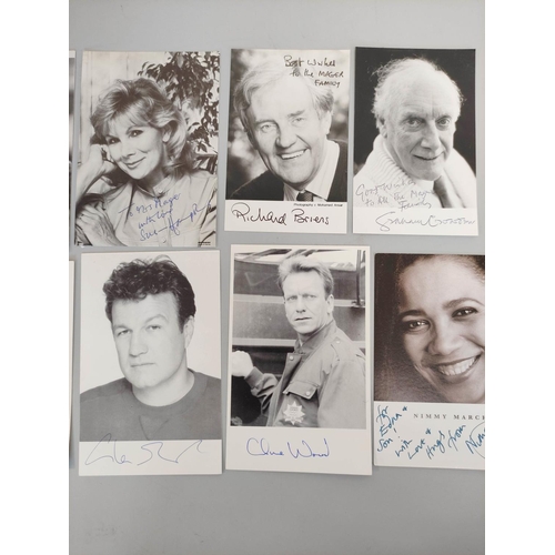236 - Collection of autographs belonging to TV & Soap personalities. To include Clive Wood, Richard Br... 
