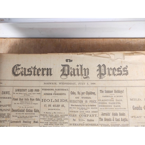 207 - Two bound copies of the newspaper the Eastern Daily Press dating from 1896-1898. Containing advertis... 
