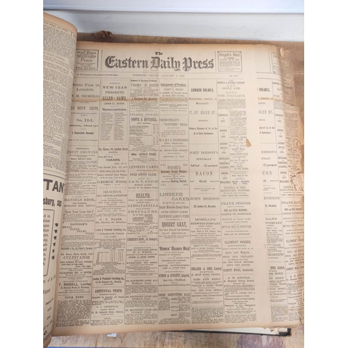 207 - Two bound copies of the newspaper the Eastern Daily Press dating from 1896-1898. Containing advertis... 