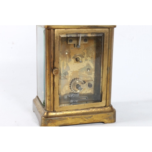 15 - Brass four glass carriage clock.