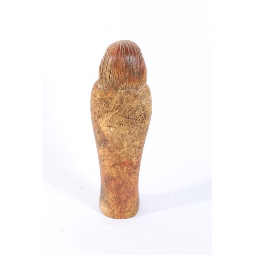 21 - Reproduction Egyptian soapstone Shabti, 16cm.