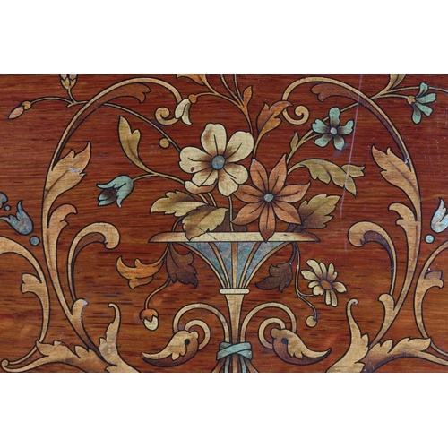 12 - Mahogany and inlaid twin-handled gallery tray, 48cm.