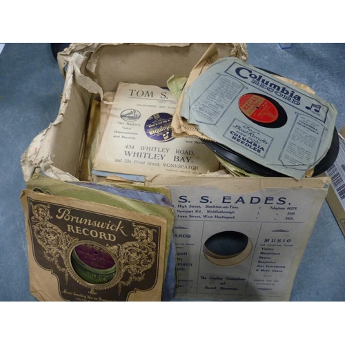 28 - Carton containing gramophone records.