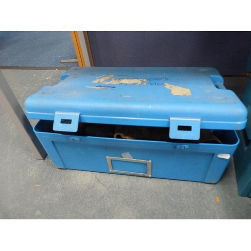 32 - Toolbox containing assorted tools to include drill bits, sharpening stone etc.