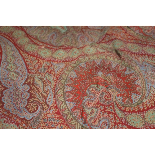 428 - Paisley pattern shawl, single sided, 166cm x 156cm. 