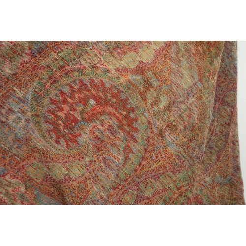 428 - Paisley pattern shawl, single sided, 166cm x 156cm. 