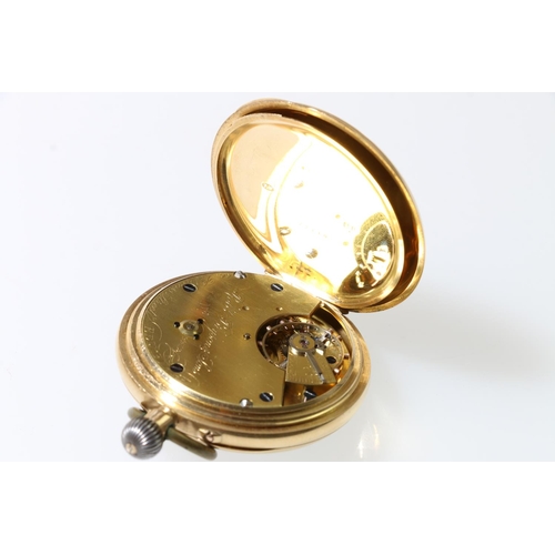 200 - 18ct gold cased keyless pocket watch, Robert Bryson & Sons of Edinburgh, 112.9g