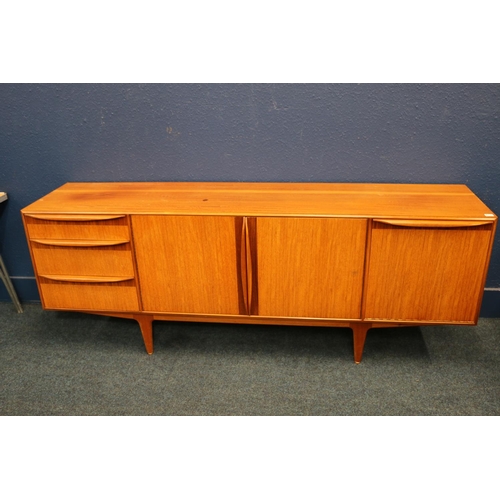 611 - Mid century teak 'Lomond' sideboard with Mcintosh of Kirkcaldy label, probably designed by Tom Rober... 