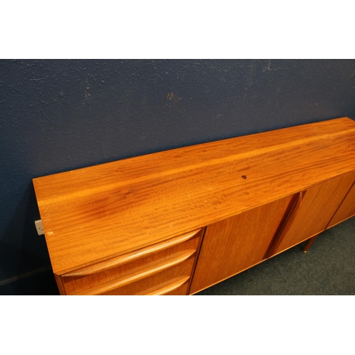 611 - Mid century teak 'Lomond' sideboard with Mcintosh of Kirkcaldy label, probably designed by Tom Rober... 