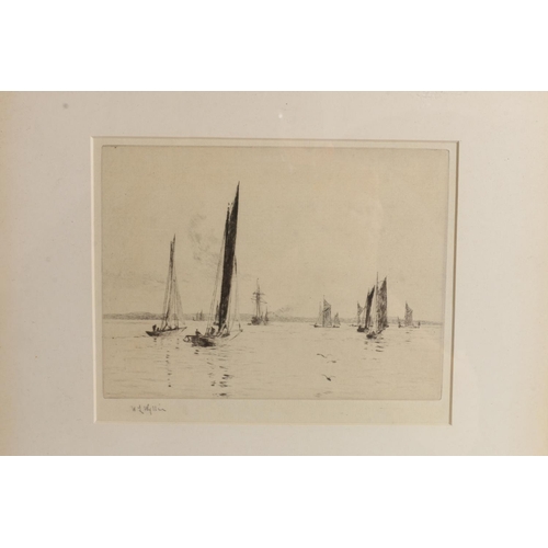 232 - WILLIAM LIONEL WYLLIE RA (1851-1931) A Light Air from the South East Etching, pencil signe... 