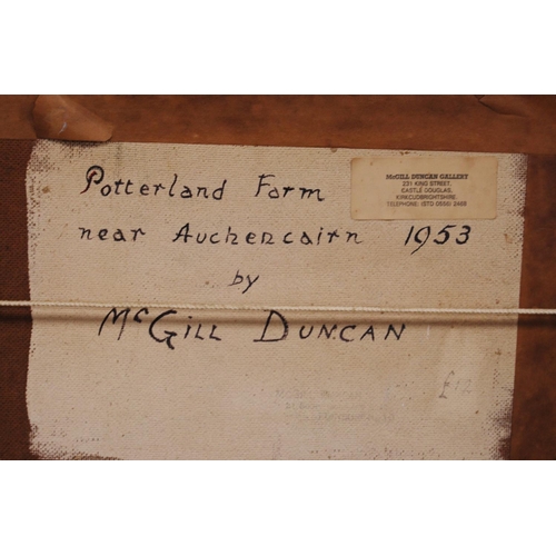 256 - Thomas George McGill Duncan (Scottish, 1896 - 1978)Potterland Farm, near Auchencairn 1953Signed and ... 