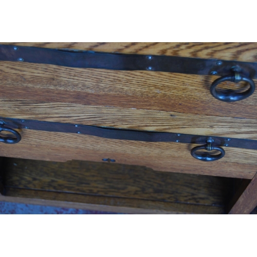 350 - Arts & Crafts oak dresser in the manner of Shapland & Petter of Barnstaple, retailed by B &a... 