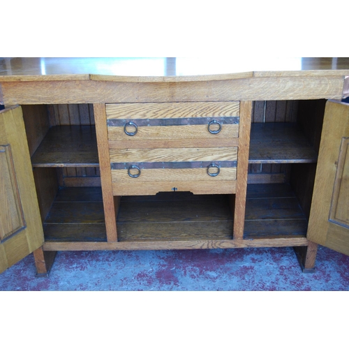 350 - Arts & Crafts oak dresser in the manner of Shapland & Petter of Barnstaple, retailed by B &a... 