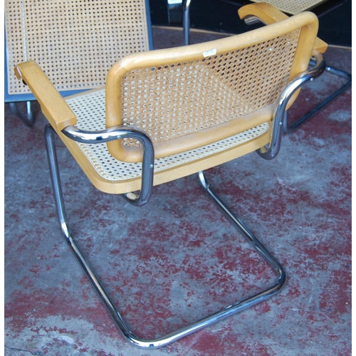 357 - After Marcel Breuer (Hungarian-American, 1902 - 1981)Three Cesca B32 chairs, ebonised and beech-colo... 