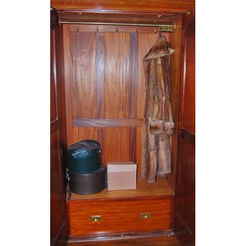 338 - Edwardian composite inlaid mahogany four-piece bedroom suite comprising a wardrobe, dressing chest f... 