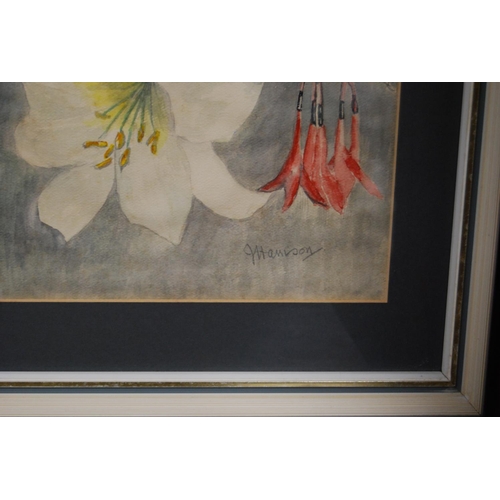 1 - Three floral still life pictures, modern oils on canvas, signed by Gallard, D Frost and another, als... 