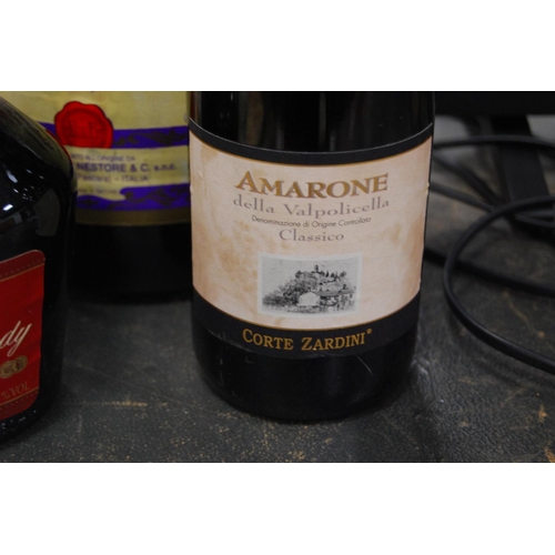 117 - Three litre bottle of Bosco 1995 Montelpulciano d'Abruzzo wine, bottle of Amarone della Valpolicella... 