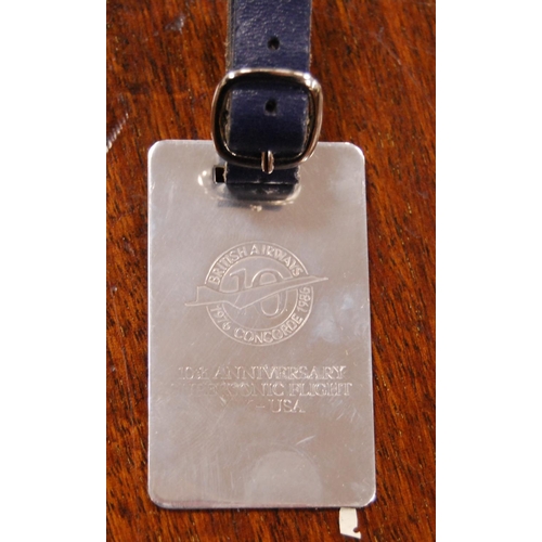 152 - Concorde memorabilia to include 2004 calendar, silver anniversary baggage tag, teaspoons, fork and a... 