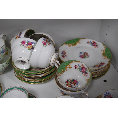 169 - Cabinet cups and saucers to include Foley, Staffordshire, Paragon part tea set, Foley cream and suga... 