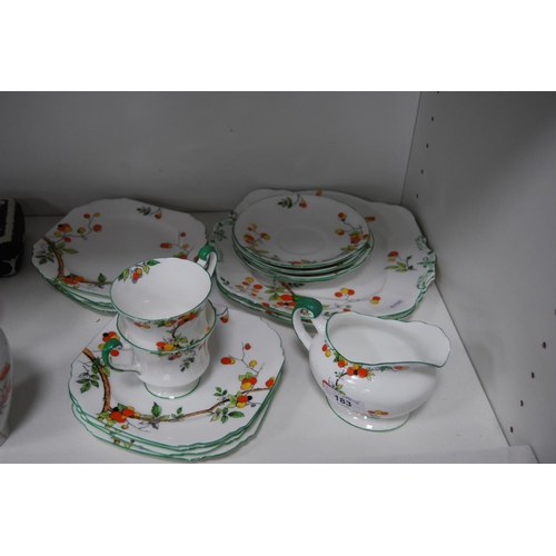 183 - Royal Paragon 'Orchard' pattern part set, Wedgwood box and cover, commemorative mugs, oriental-style... 