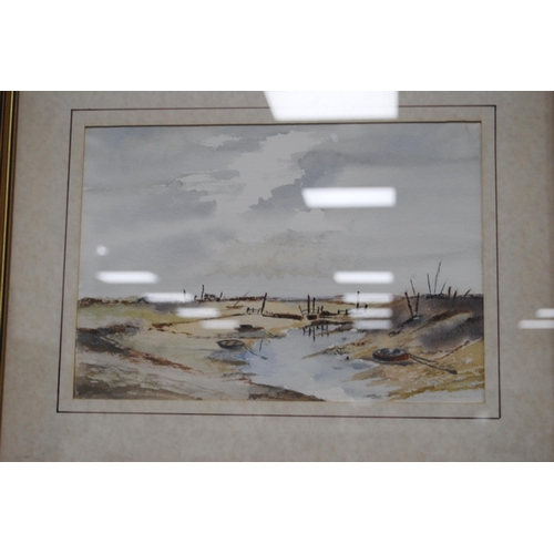 28 - Group of modern pictures and watercolours to include a woodland watercolour by Reg Marsh and another... 