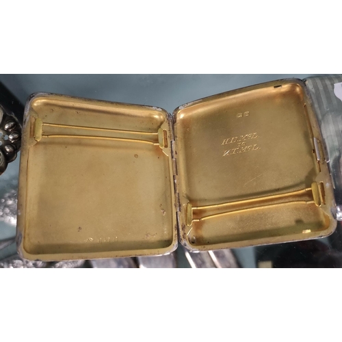 280 - Two silver cigarette cases, 170g gross.  (2)