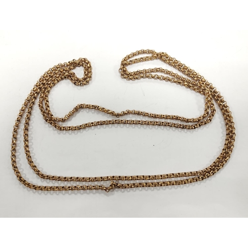 298 - Rolled gold belcher link chain.