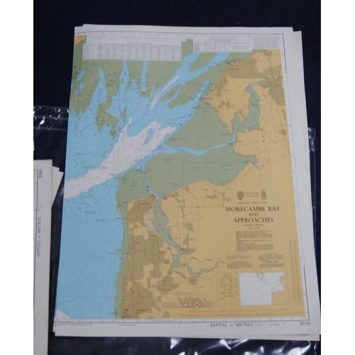 34 - Loose unframed marine charts to include Bermuda, The Western Part of the Solent, South East Coast of... 