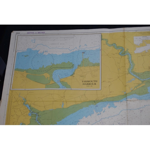 34 - Loose unframed marine charts to include Bermuda, The Western Part of the Solent, South East Coast of... 