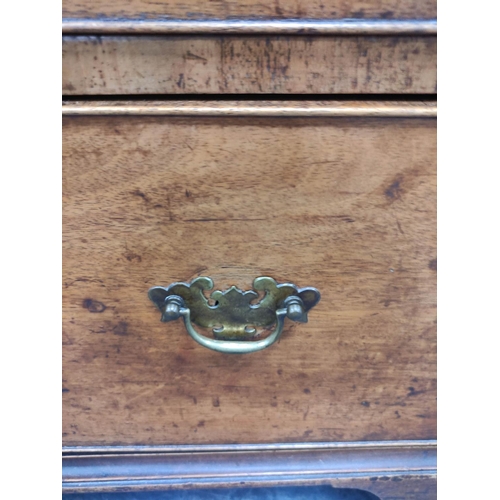 393 - 19th century three-drawer chest of drawers, with pine-lined drawers.