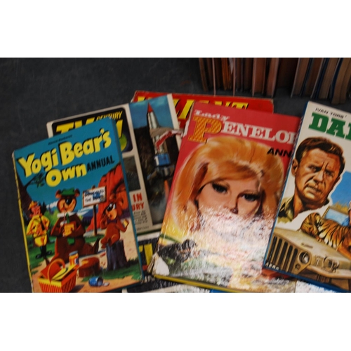 63 - Collection of children's annuals to include The Victor, Yogi Bear, Blue Peter, Roy of the Rovers, Va... 