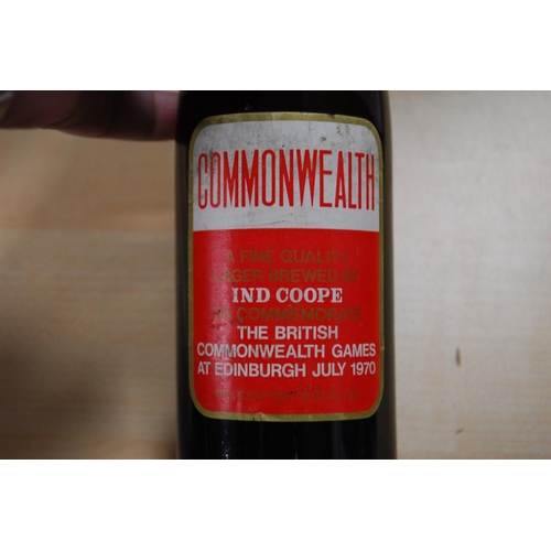 72 - Six bottles of 'The Commonwealth' beer, commemorating the Edinburgh Commonwealth Games, 1970, also a... 