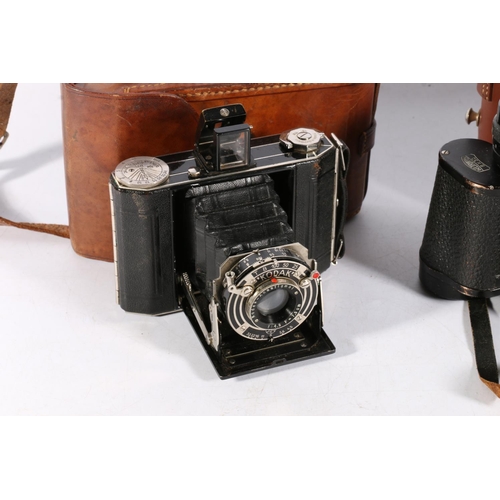 231 - Carl Zeiss Jena Deltrintem 8x30, serial number 1731967, dated 1937, with case and a Kodak Duo 620 ca... 